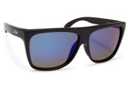 BOBS™ Floating Polarized Sunglasses FP27-Matte Black/Gray w/Blue Mirror 