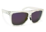 BOBS™ Floating Polarized Sunglasses FP27-X'tal Clear/Brown w/Purple Mirror