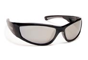 BOBS™ Floating Polarized Sunglasses FP69-Black Silver Mirror